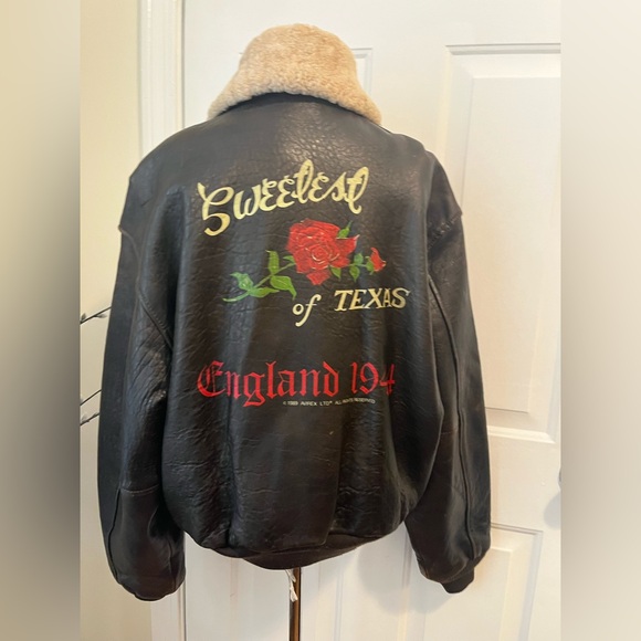 Vintage Avirex Leather Pilot Bomber Jacket - Picture 5 of 10